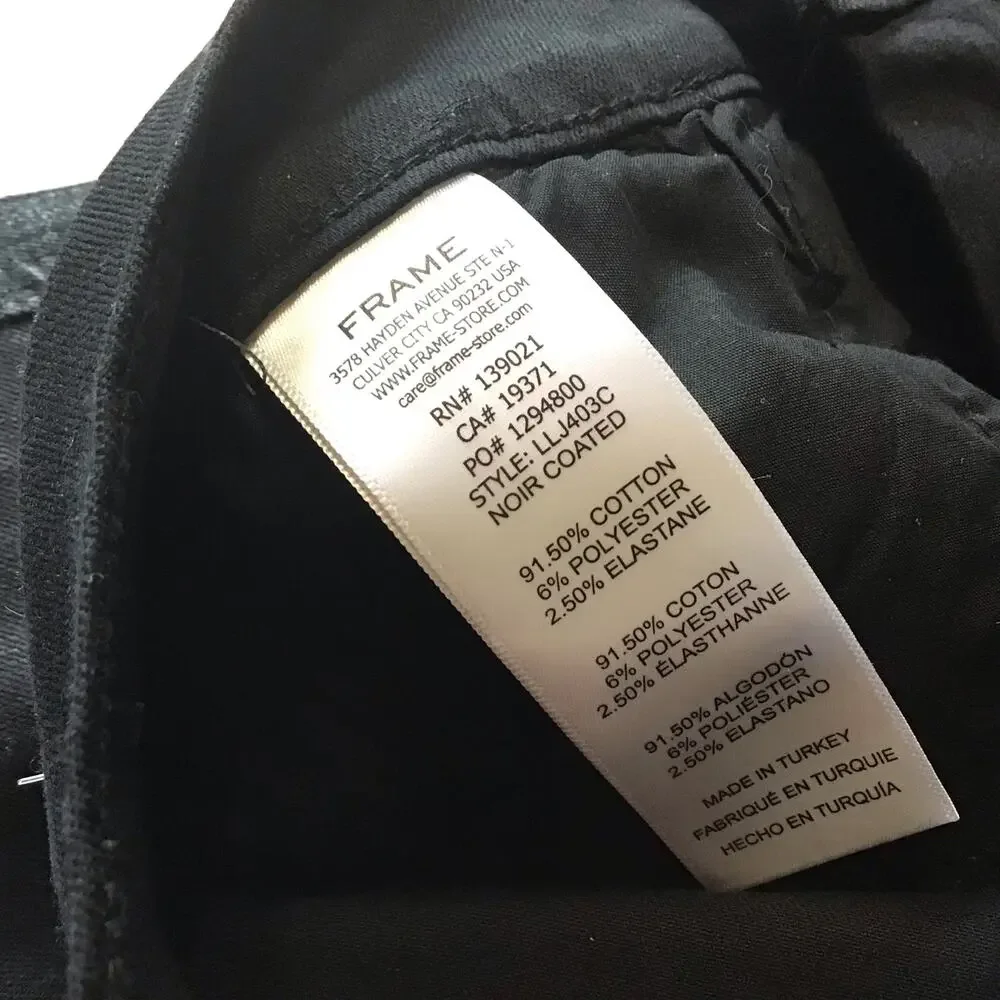 $258 Revolve FRAME Women's Size 29 Lounge Black Jogger Jean in Noir Coated 27 - Picture 7 of 10